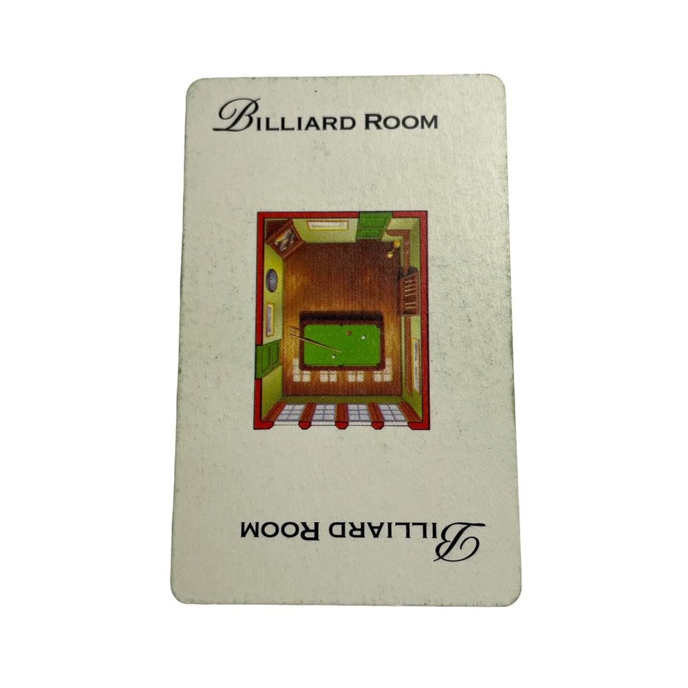 Vintage 1998 CLUE Room Card Billiard Replacement Game Piece u